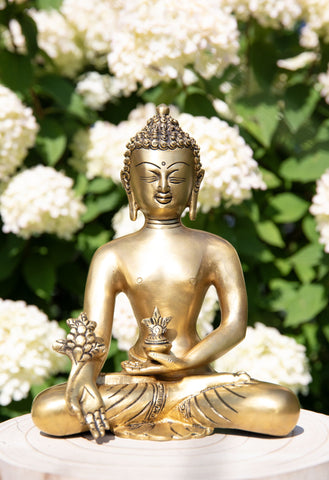 Medizin Buddha Messing, Gold matt Finish – Ansicht 2