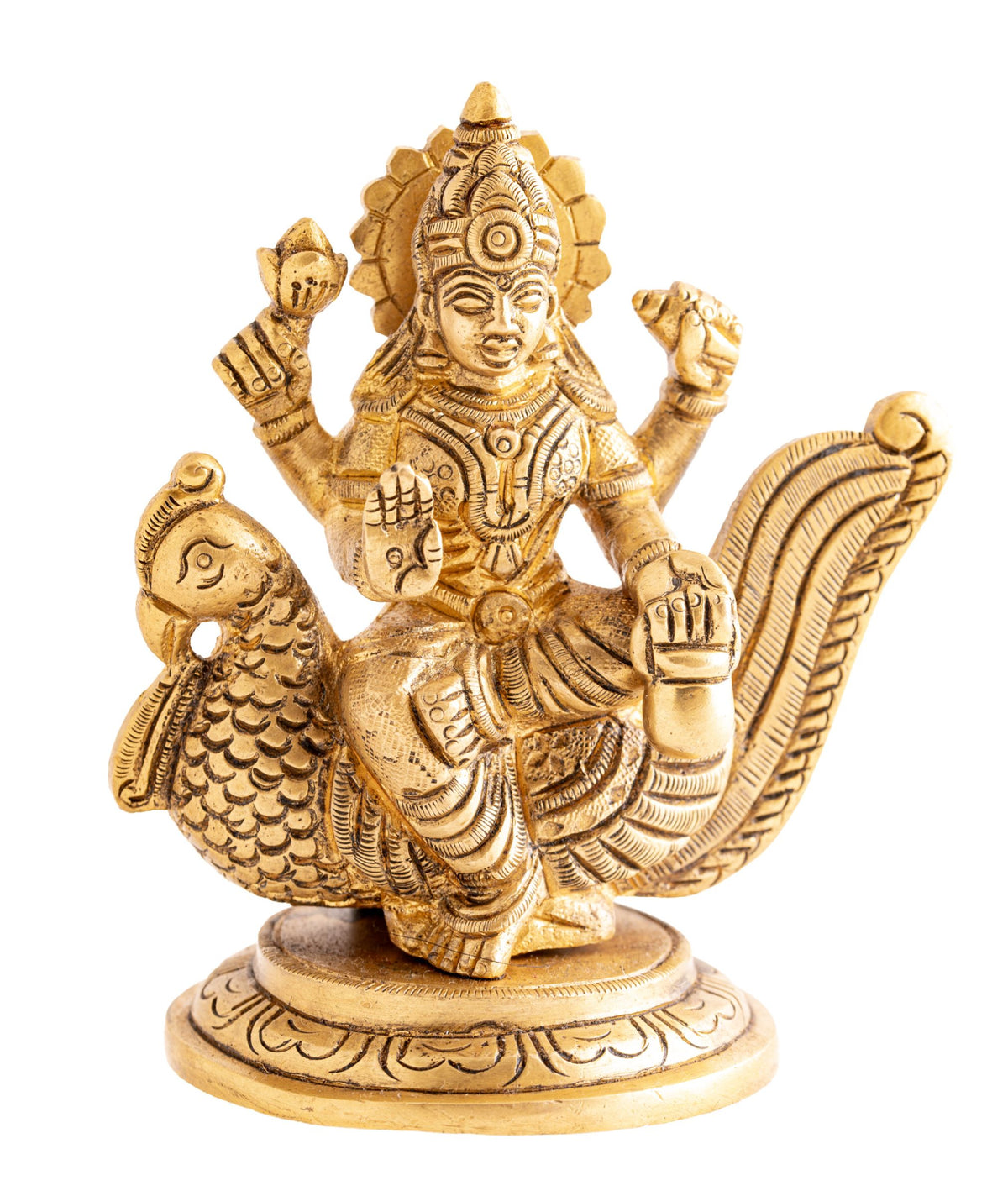 Lakshmi auf Pfau Messing, antik – Seelenecho