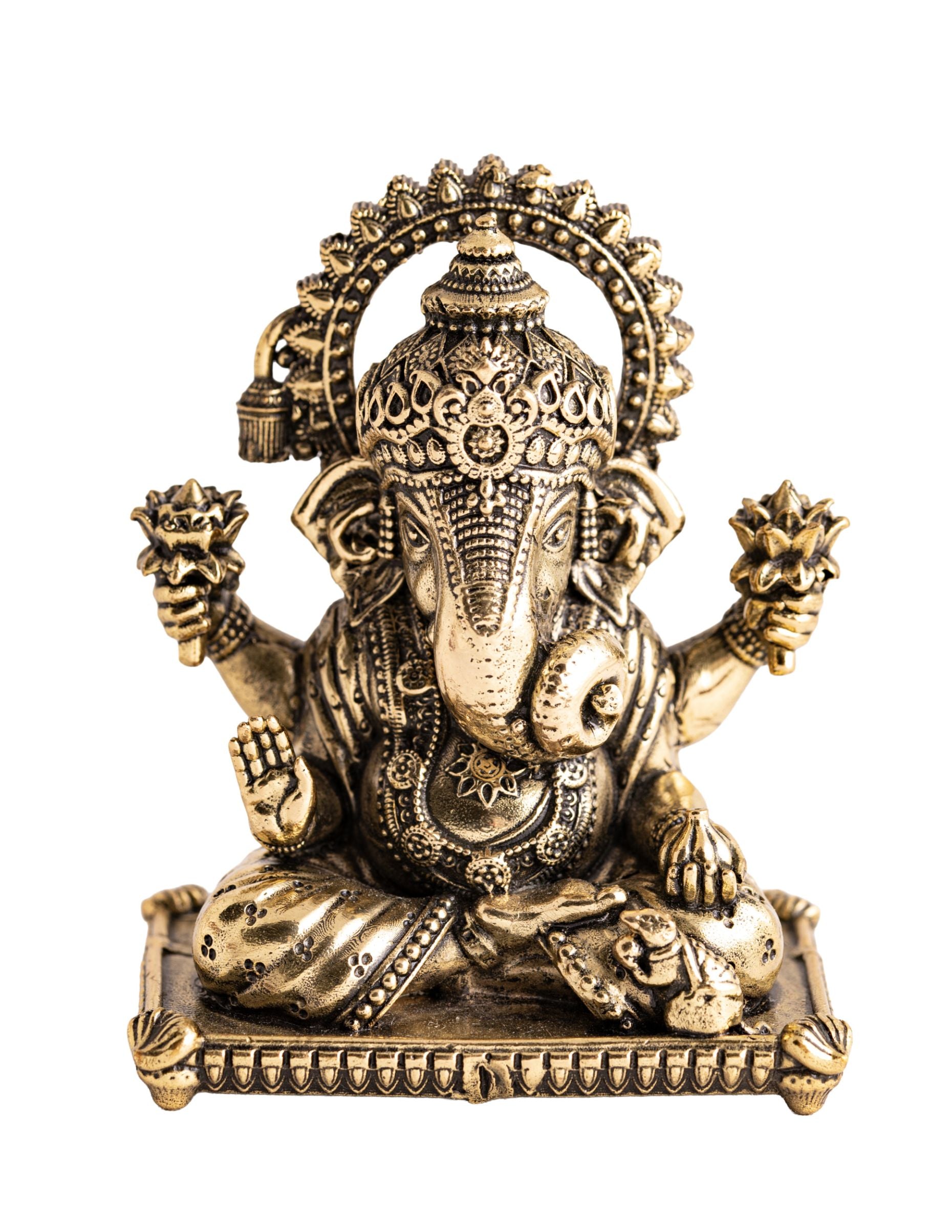 Ganesha hochwertiges Kunstobjekt, Messing – Seelenecho