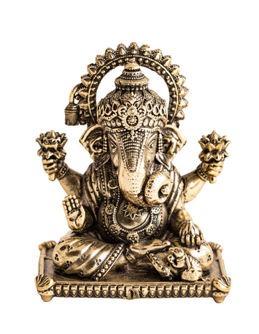 Ganesha hochwertiges Kunstobjekt, Messing – Seelenecho