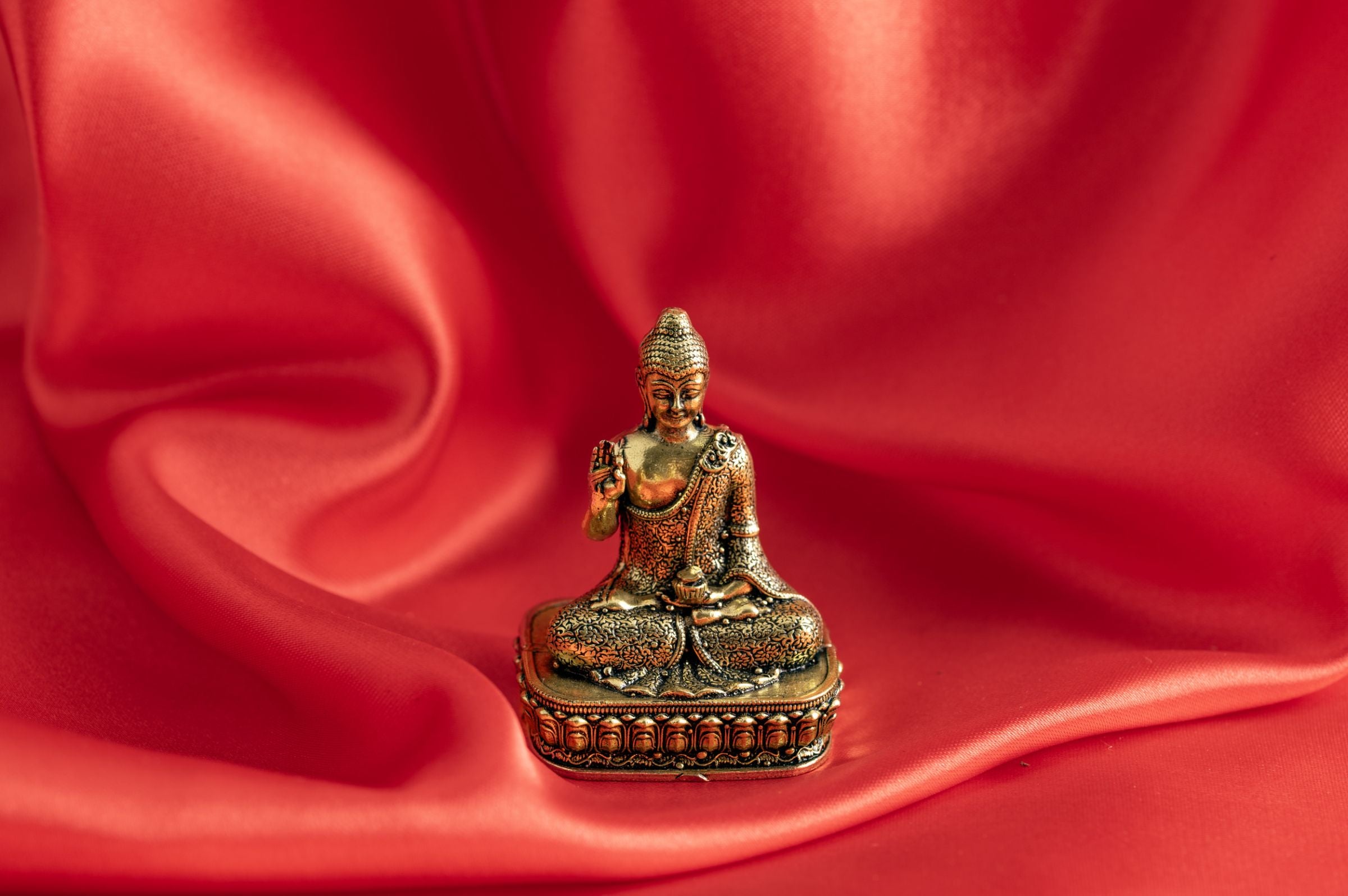 Buddha hochwertiges Kunstobjekt, Messing – Ansicht 2