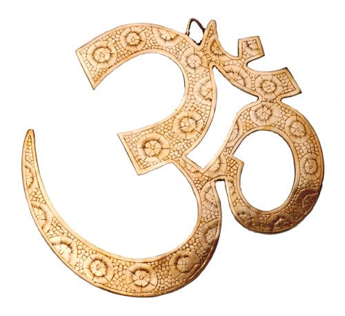 Om-Wandsymbol, Messing, 27 cm – Seelenecho