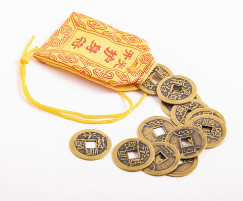 Kleine Chinesische Glücksmünzen 12er Set – Seelenecho
