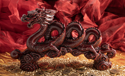 Drache, rot Kunstharz – Ansicht 2