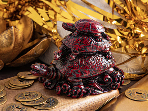 Generationen Schildkröte, rot Kunstharz – Ansicht 2