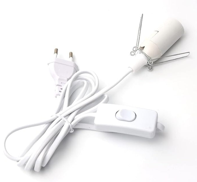 Lampenfassung mit Kabel und Schalter – für Steinlampen / Salzlampen