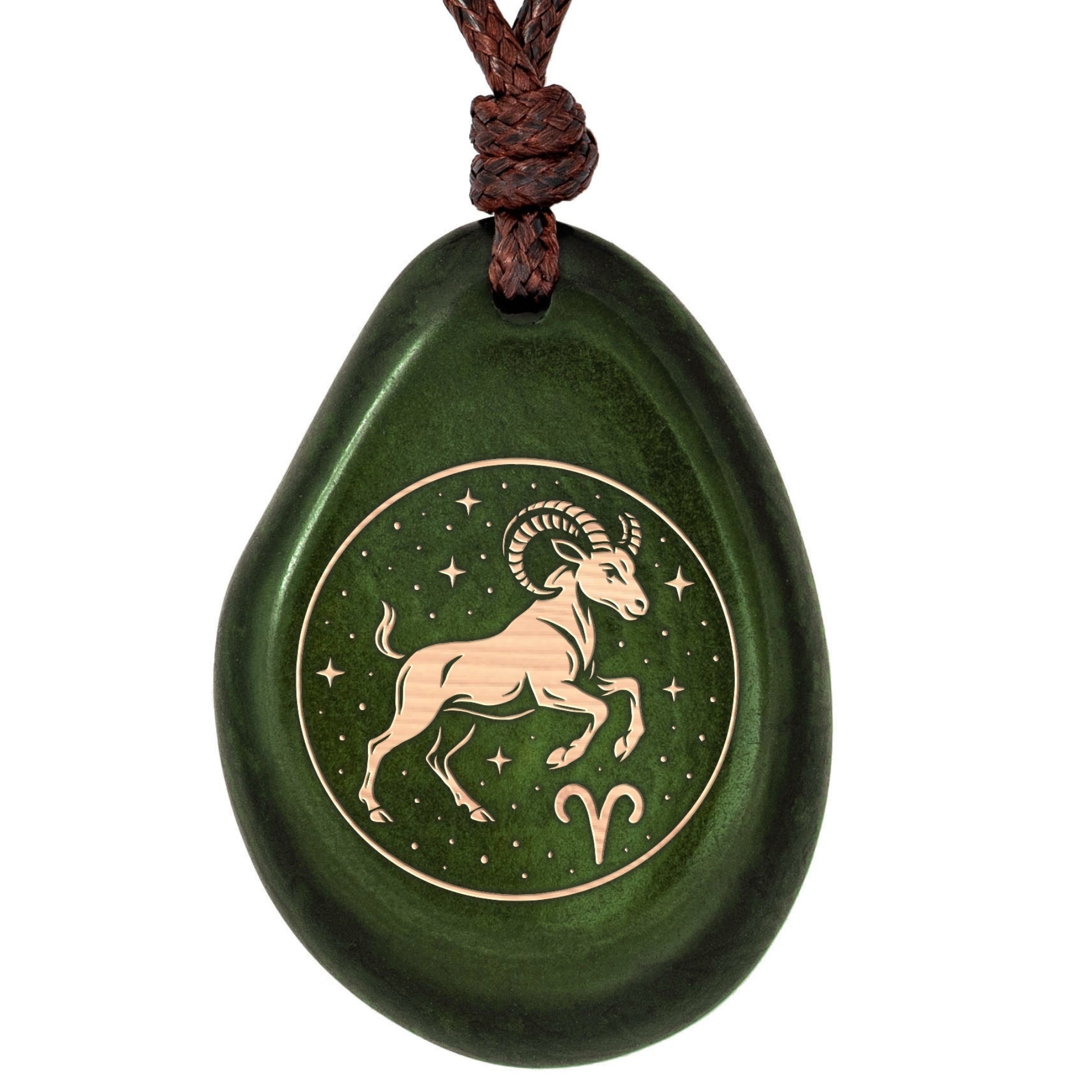 Sternzeichen-Amulett Grün Widder – Seelenecho