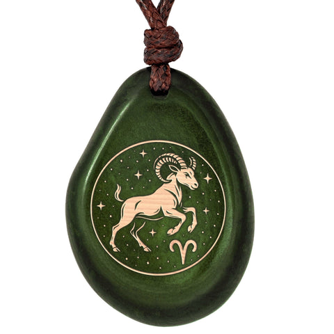 Sternzeichen-Amulett Grün Widder – Seelenecho
