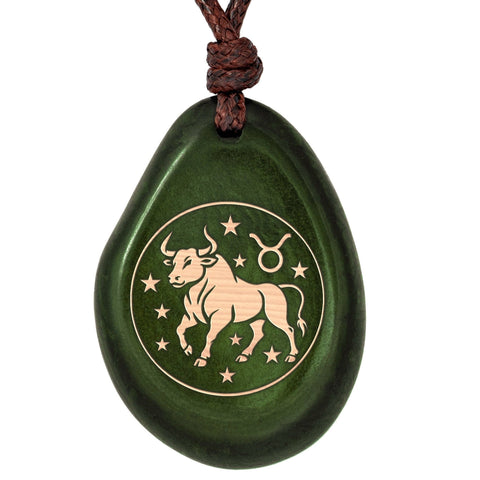 Sternzeichen-Amulett Grün Stier – Seelenecho