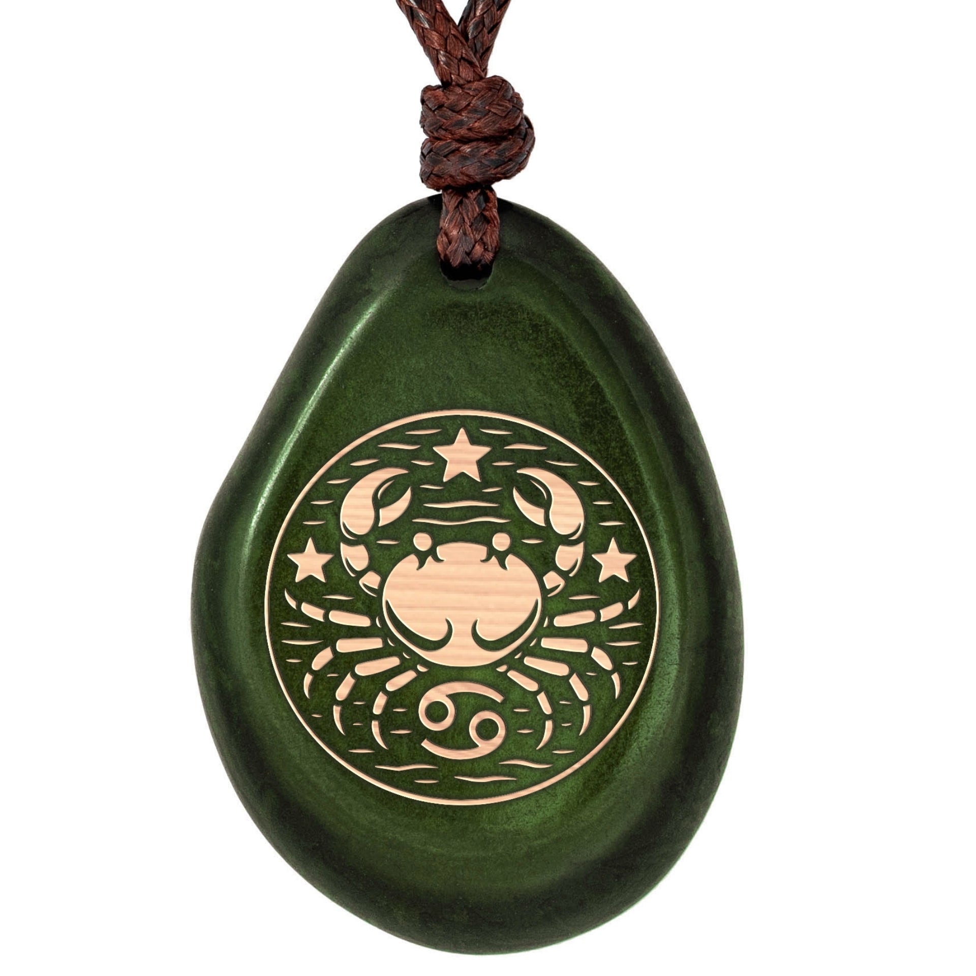 Sternzeichen-Amulett Grün Krebs – Seelenecho