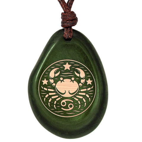 Sternzeichen-Amulett Grün Krebs – Seelenecho