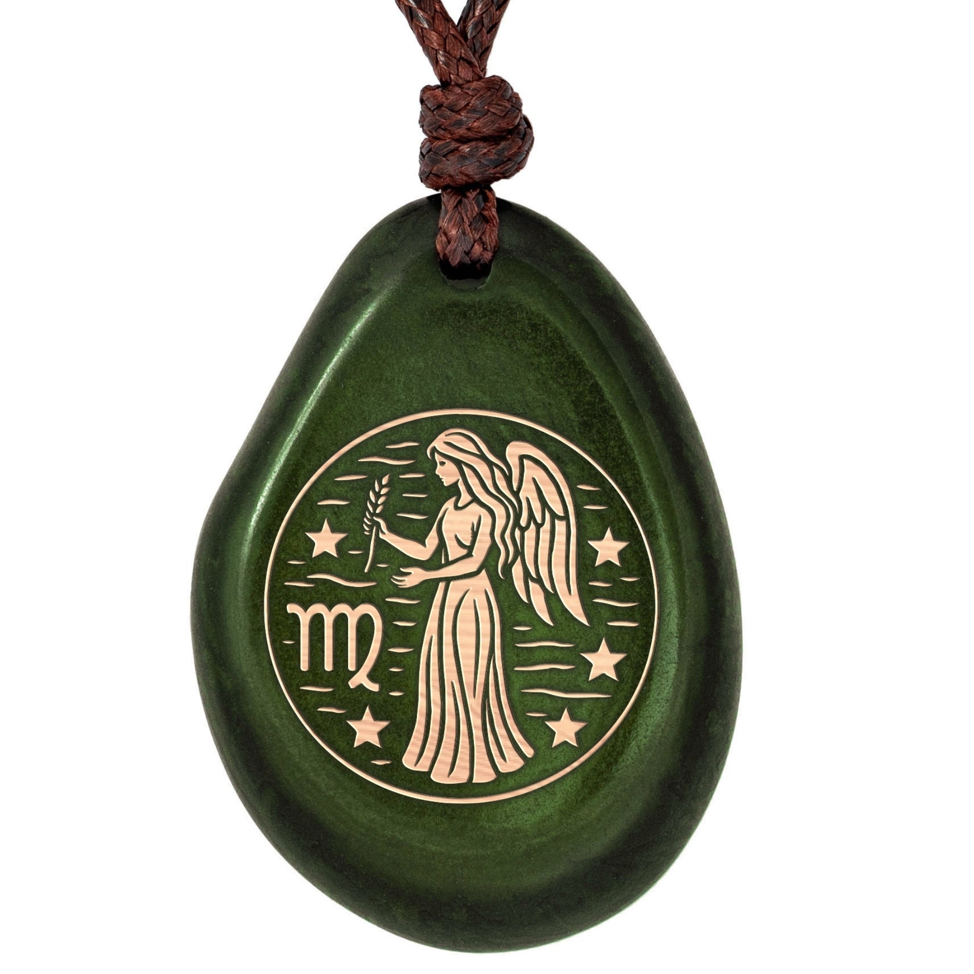 Sternzeichen-Amulett Grün Jungfrau – Seelenecho