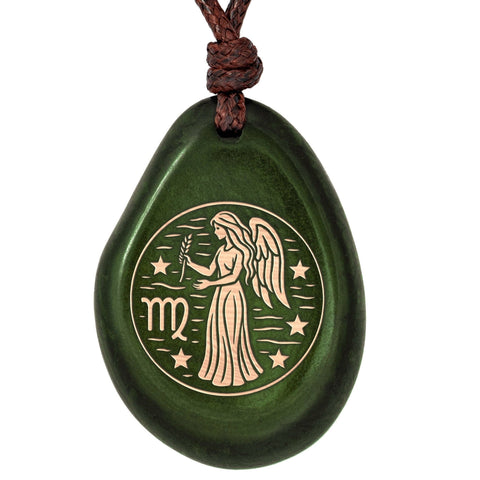 Sternzeichen-Amulett Grün Jungfrau – Seelenecho