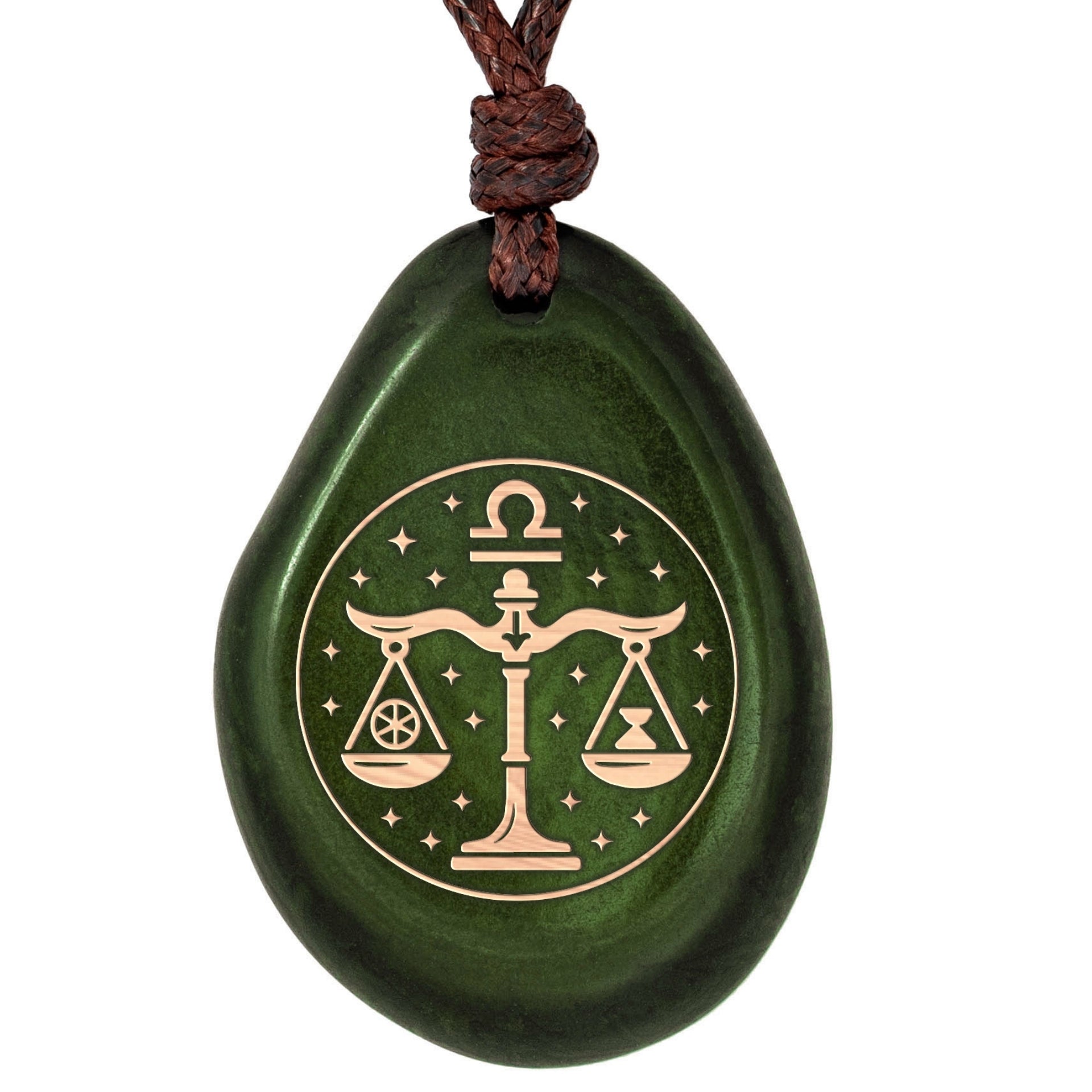 Sternzeichen-Amulett Grün Waage – Seelenecho