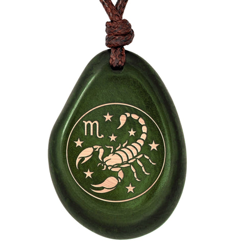 Sternzeichen-Amulett Grün Skorpion – Seelenecho