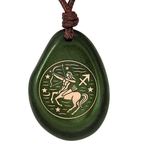 Sternzeichen-Amulett Grün Schütze – Seelenecho
