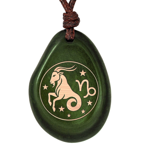 Sternzeichen-Amulett Grün Steinbock – Seelenecho