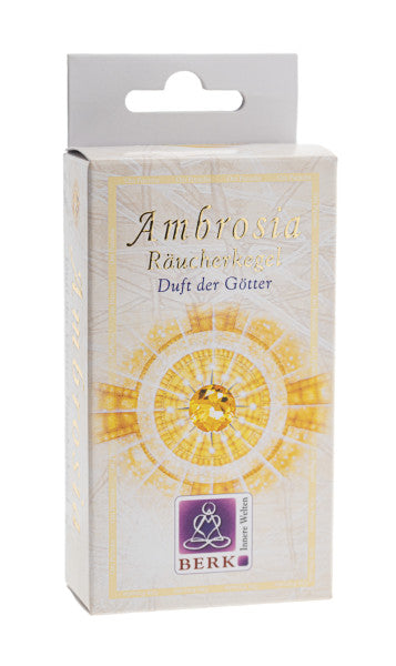 Räucherkegel „Ambrosia“ – Pyramidenform (inkl. Keramikhalter)