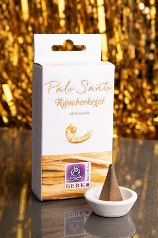 Palo Santo Räucherkegel – Pyramidenform (inkl. Keramikhalter)