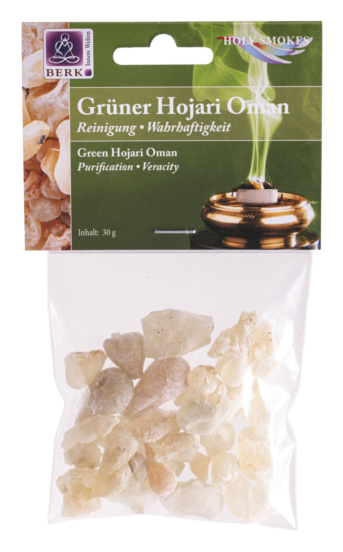 Grüner Hojari Oman - Räucherwerk in Tüten 30 g Tütchen – Seelenecho
