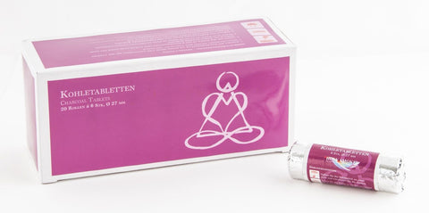Kohletabletten 2,7 cm 20 Rollen à 6 Tabletten – Seelenecho