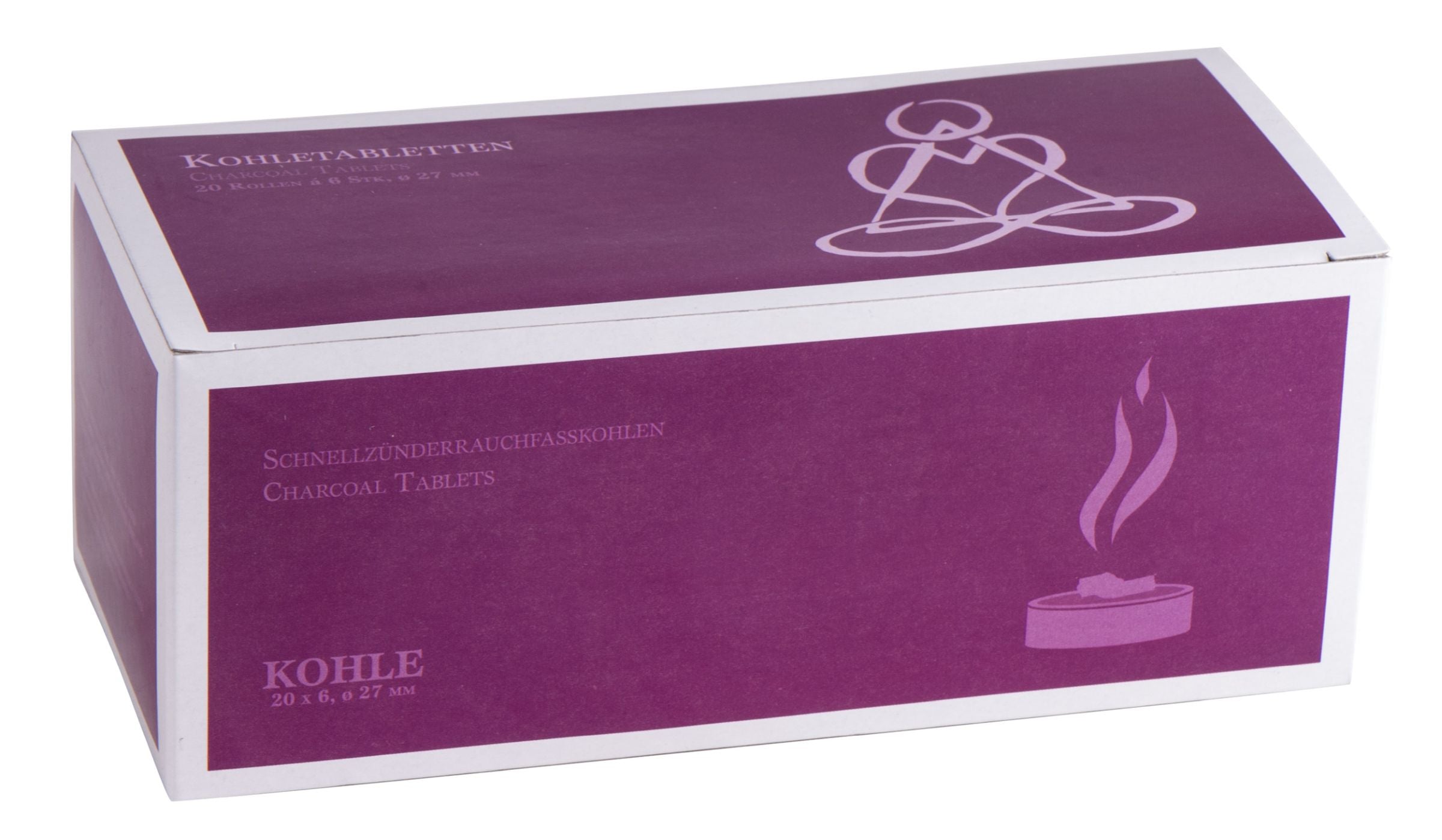 Kohletabletten 2,7 cm 20 Rollen à 6 Tabletten – Ansicht 2