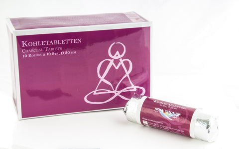 Kohletabletten 5 cm 10 Rollen à 10 Tabletten – Seelenecho