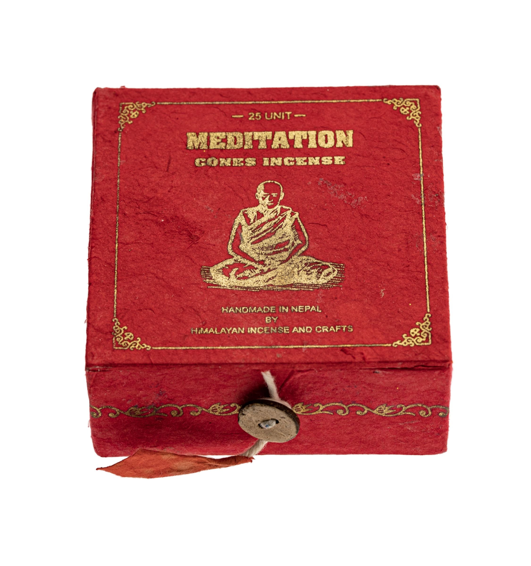 Räucherkegel Meditation in roter Box – Seelenecho