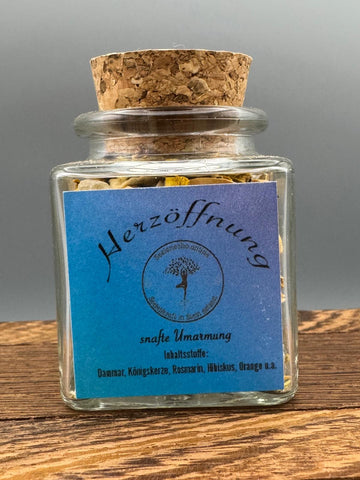 Herzöffnung – Sanfte Umarmung | Räuchermischung im 50 ml Glas