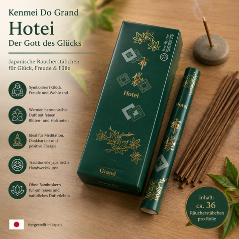 Kenmei Do Hotei – Der Gott des Glücks | Japanische Räucherstäbchen für Lebensfreude & positive Energie