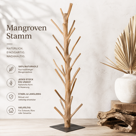 Mangrovenstamm Garderobe – Ein Stück Natur für Dein Zuhause