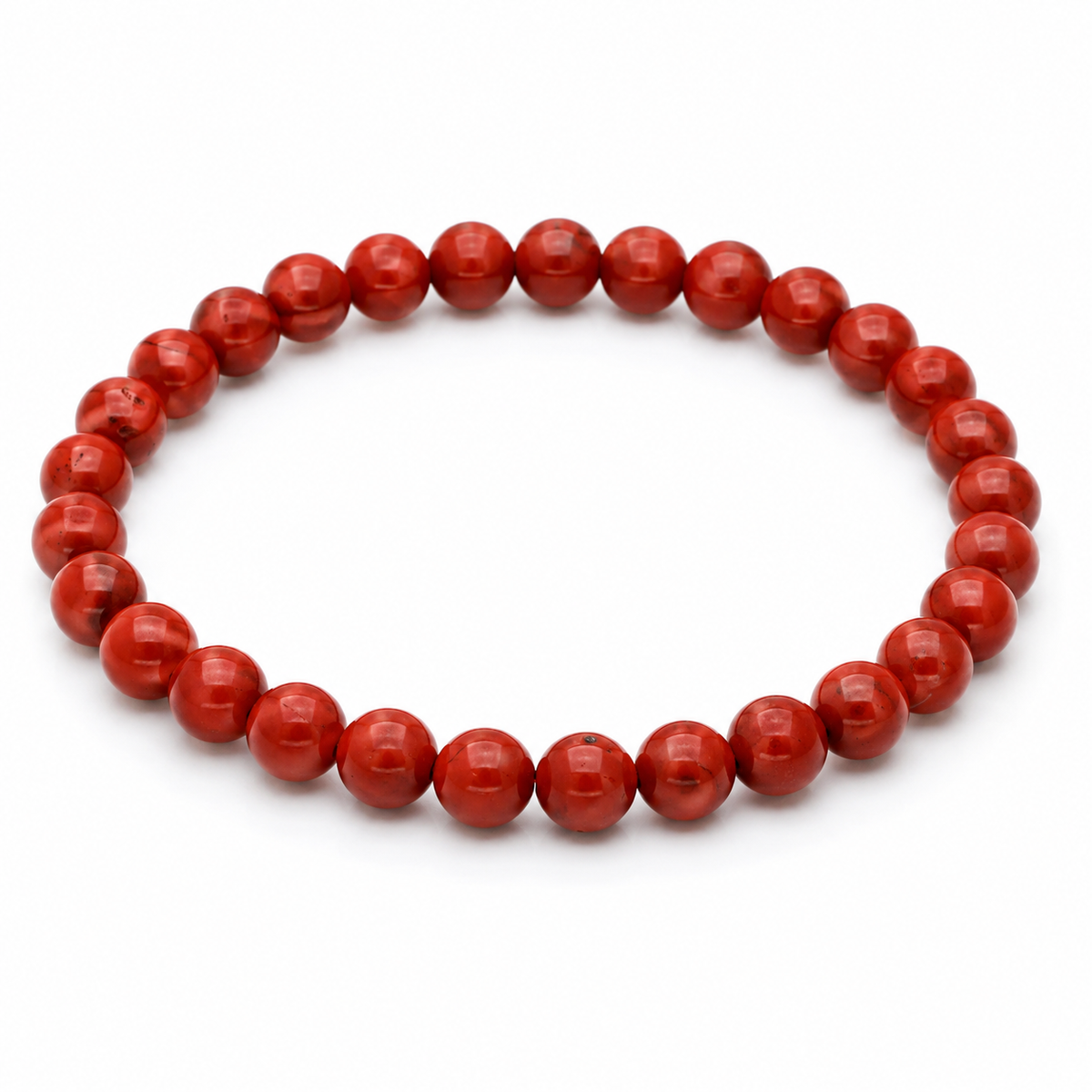 Jaspis Rot Armband 6 mm – Stärke, Erdung und neue Energie