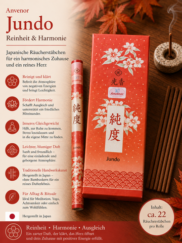 Anvenor Jundo – Reine Schwingung | Japanische Räucherstäbchen für Klarheit & innere Balance