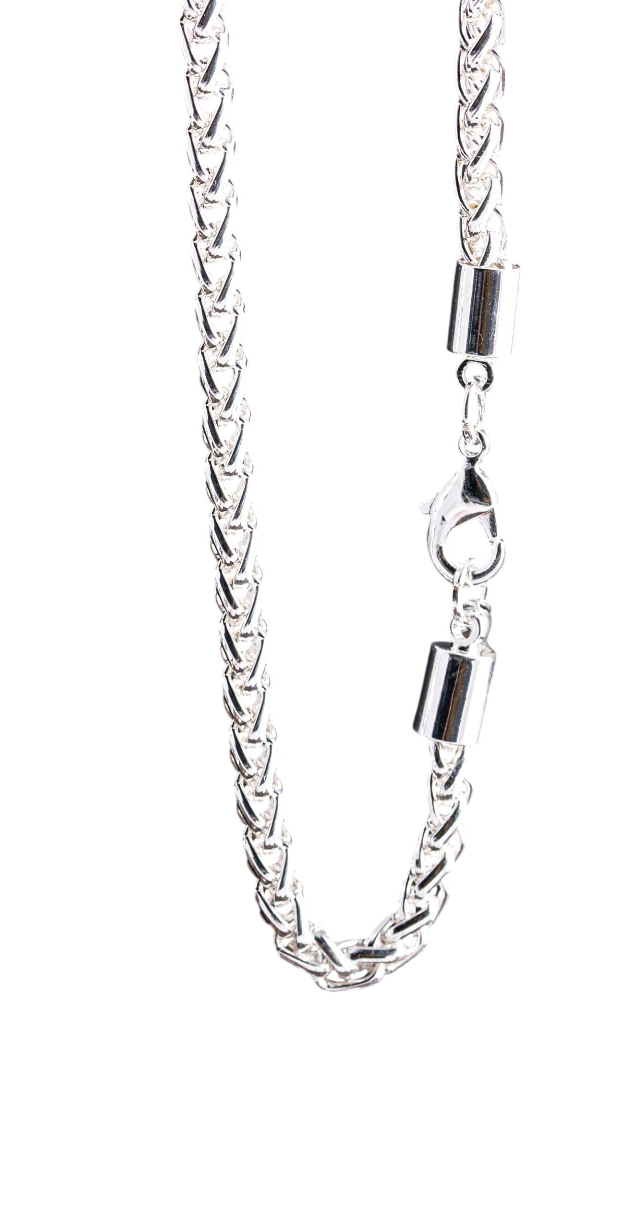 Zopfkette 80cm versilbert d: 3mm – Seelenecho