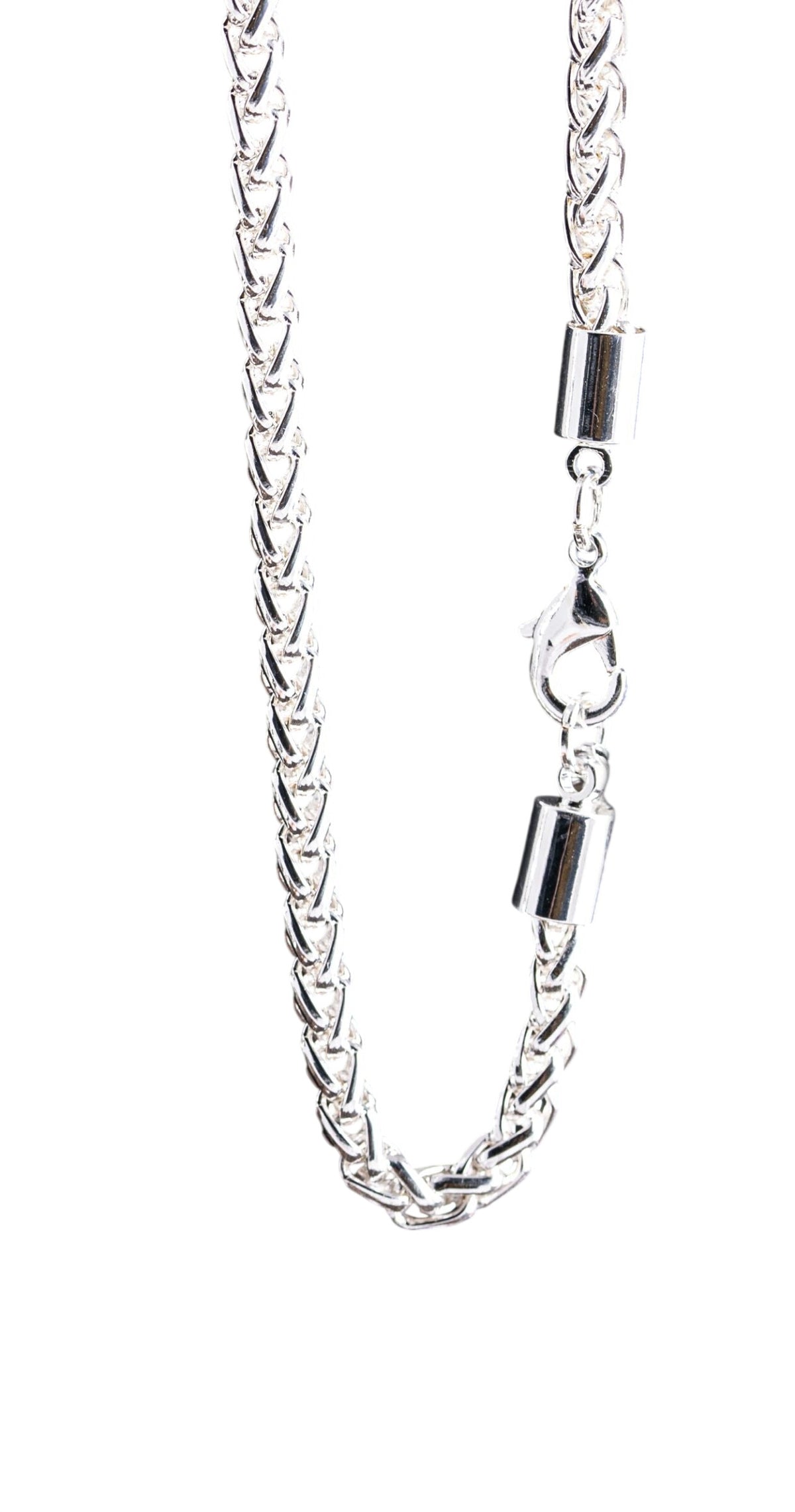 Zopfkette 80cm versilbert d: 3mm – Seelenecho