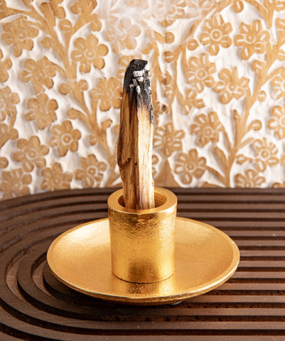 Palo Santo Halter Weißmetall goldfarben – Ansicht 2