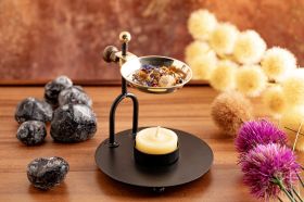 Höhenverstellbares Siebräuchergefäß Ambar – Flexibles Räuchern mit Kräutern und Harzen | Messing & Metall