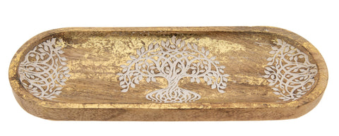Yggdrasil Räucherstäbchenhalter Goldverzierung – Seelenecho