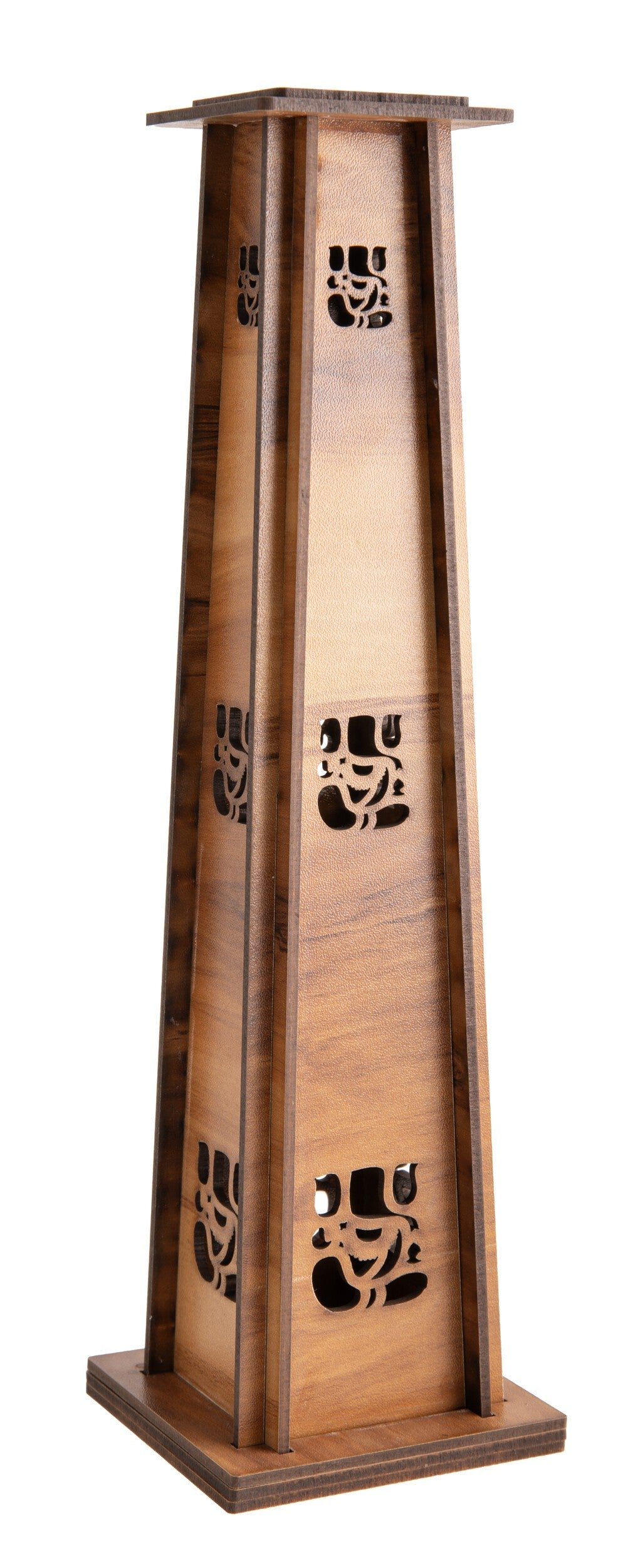 Turmhalter Ganesha aus MDF – Räucherstäbchenhalter, ca. 30 cm – Seelenecho