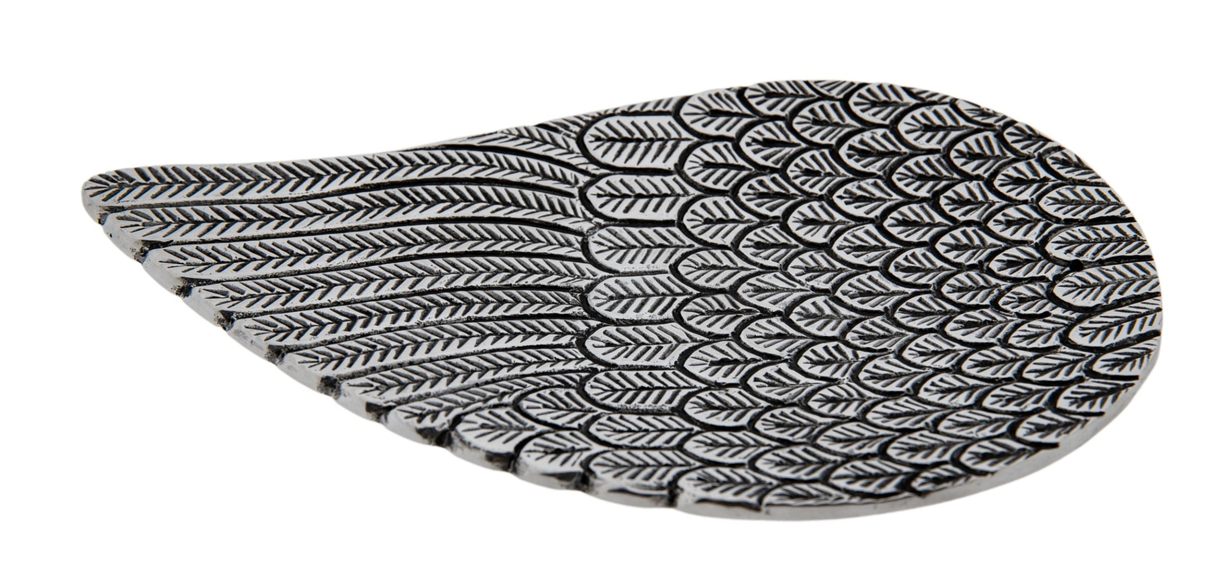 Engelsflügel Weißmetallhalter, silber/antik – Seelenecho