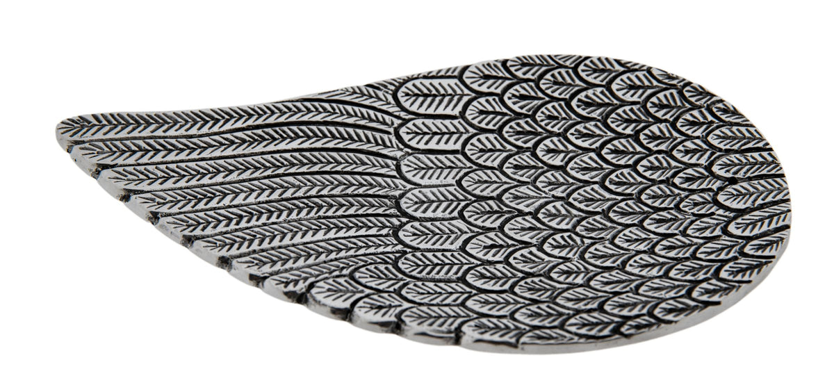 Engelsflügel Weißmetallhalter, silber/antik – Seelenecho