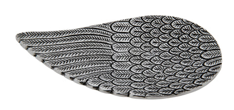 Engelsflügel Weißmetallhalter, silber/antik – Seelenecho