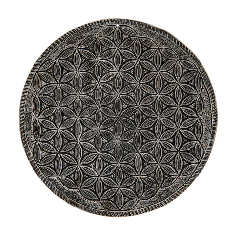 Blume des Lebens Weißmetallhalter – Seelenecho