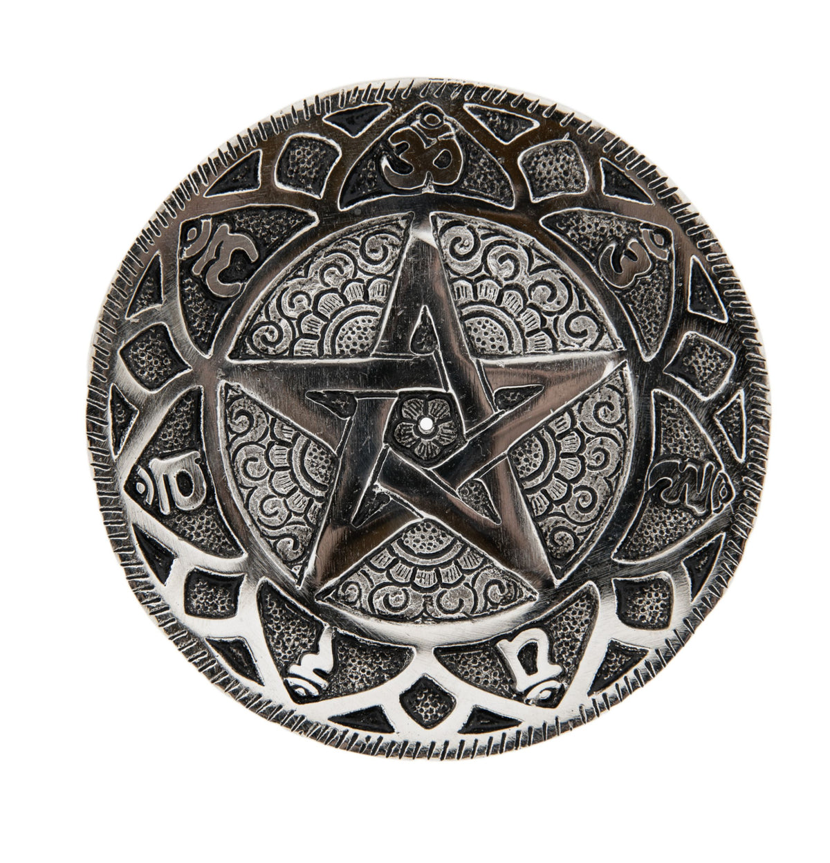 Pentagramm Weißmetallhalter – Seelenecho