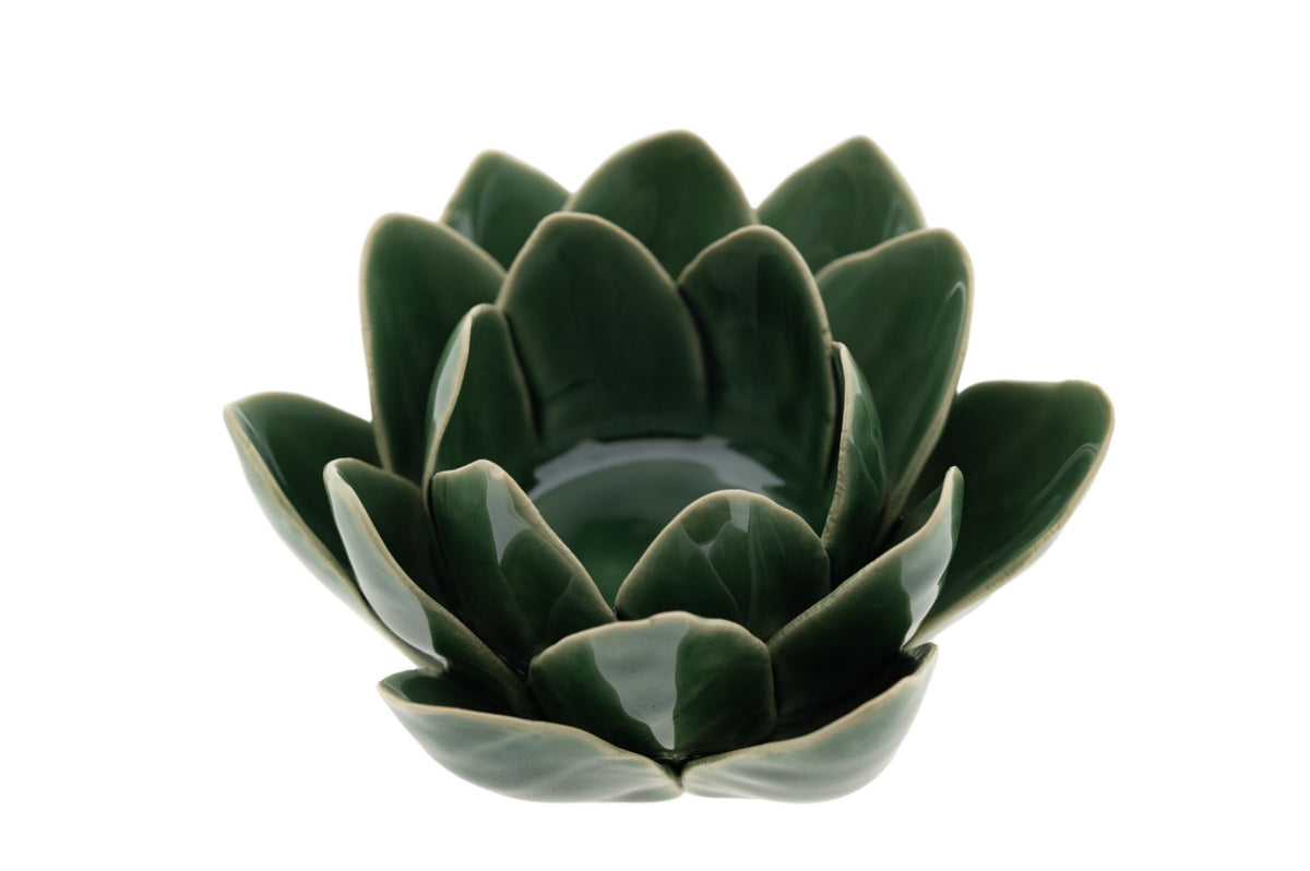 Lotus grün, klein Keramik – Seelenecho