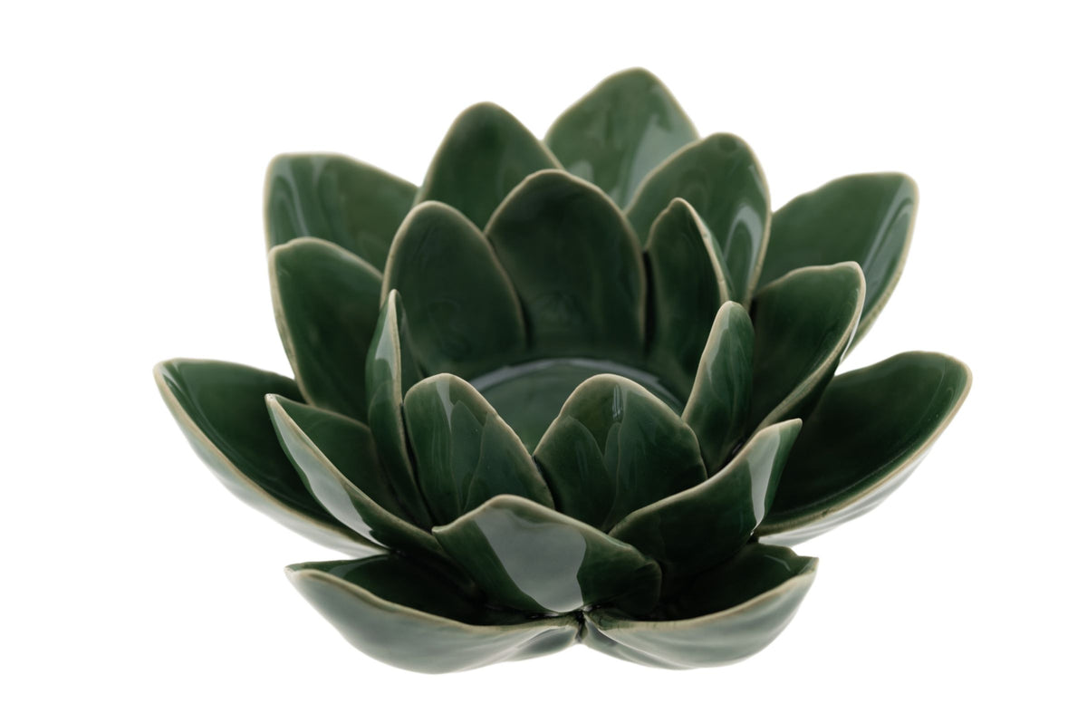 Lotus grün, groß Keramik – Seelenecho
