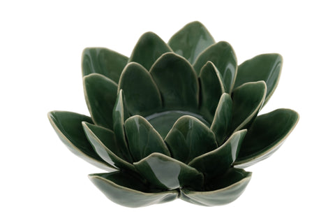 Lotus grün, groß Keramik – Seelenecho