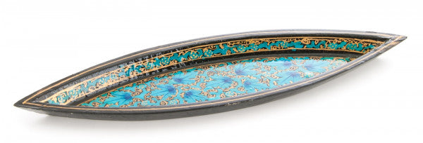 Räucherstäbchenhalter „Goldblatt“ aus Pappmaché