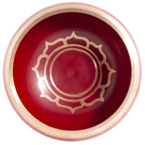 Klangschale Lotus, rot – Ansicht 2