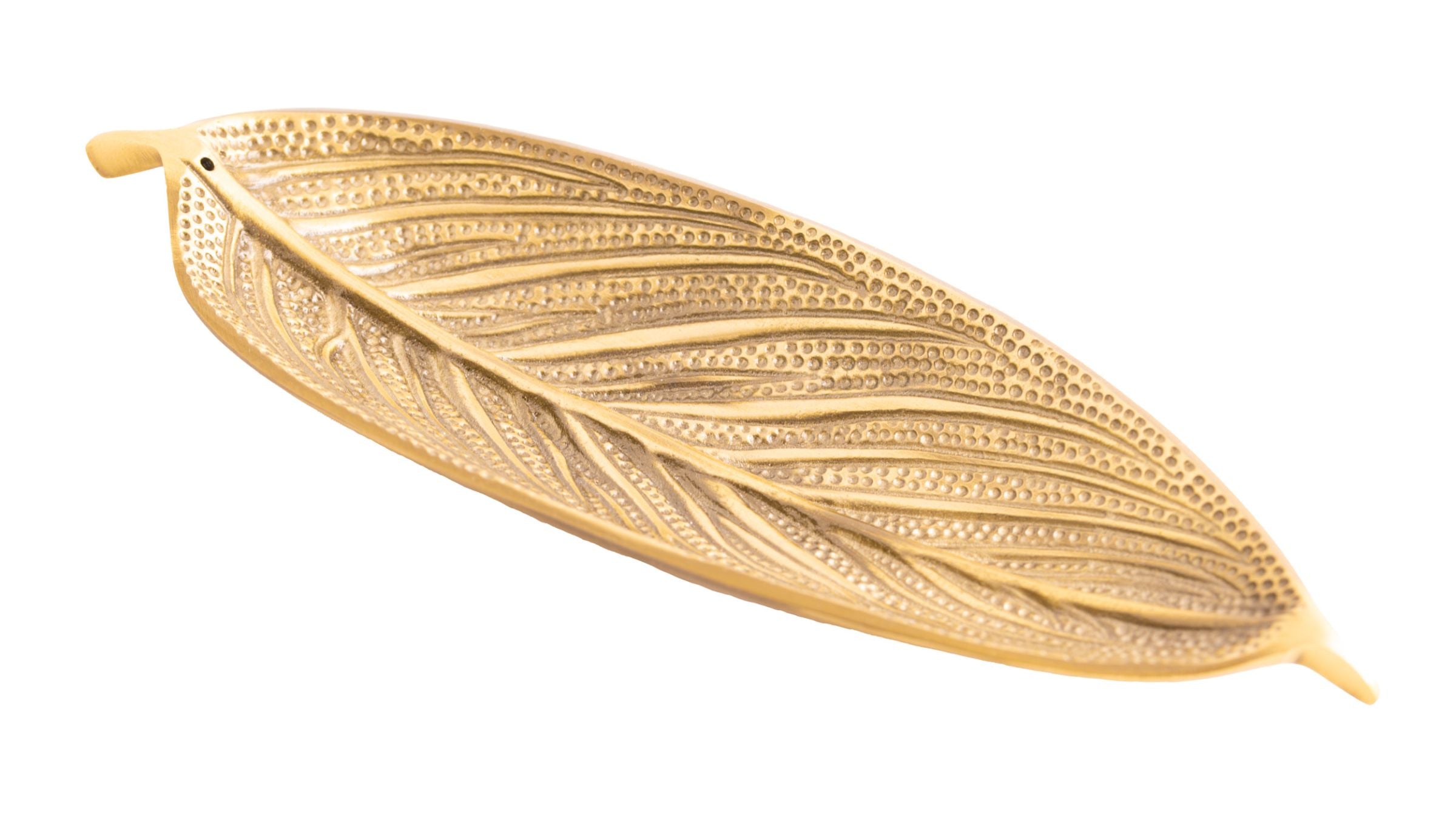 Stäbchenhalter Blatt, Bronze Weißmetall, bronze platiniert – Seelenecho